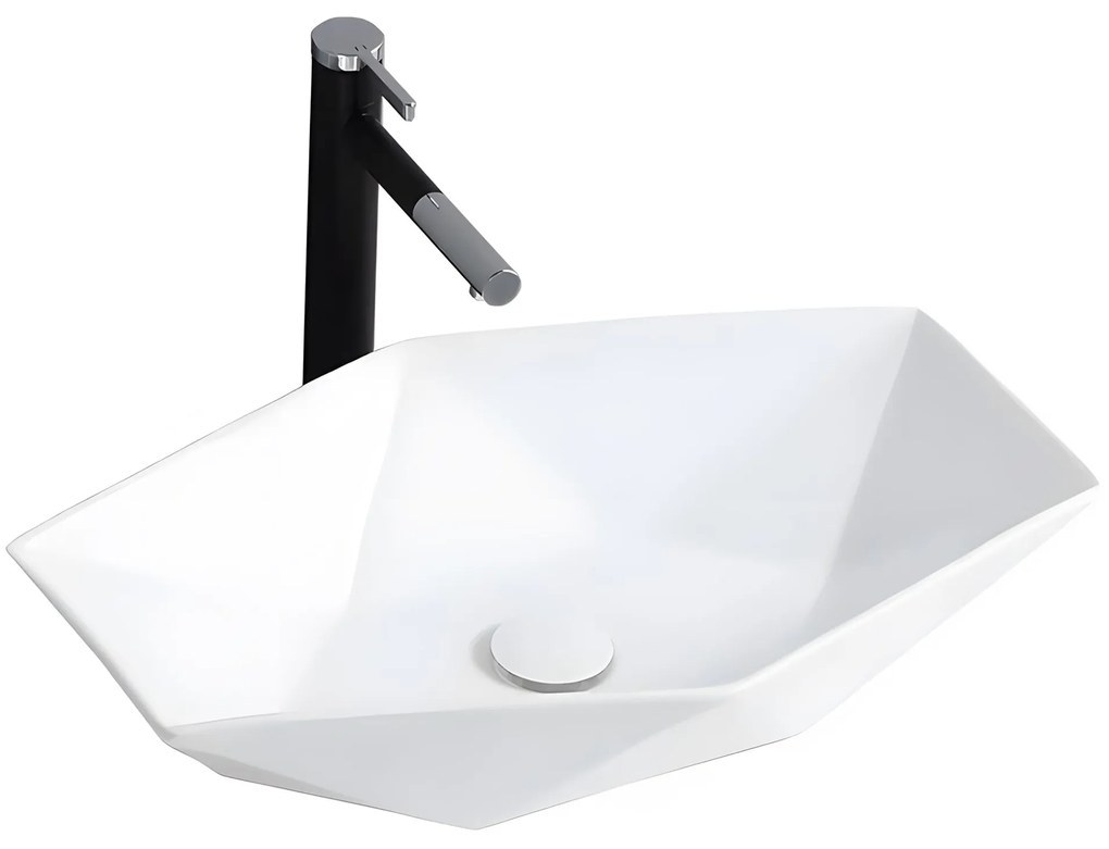 Rea Vegas umývadlo, 57 x 37 cm, biela, REA-U6643