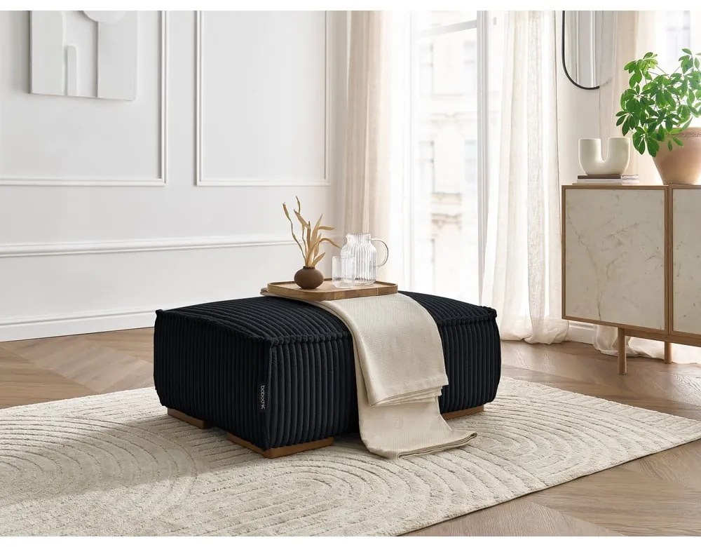 Čierna menčestrová podnožka Chelsea – Bobochic Paris