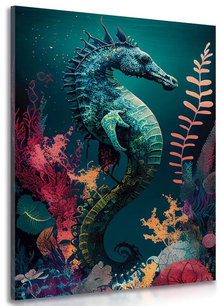 Obraz surrealistický morský koník Varianta: 60x90