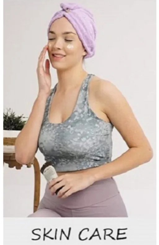 Rýchloschnúci froté Turban na vlasy červený TiaHome