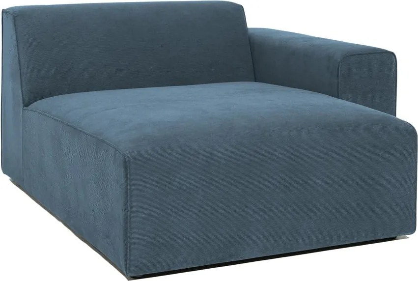 Modrý menčestrový modul pohovky (pravý roh) Sting – Scandic