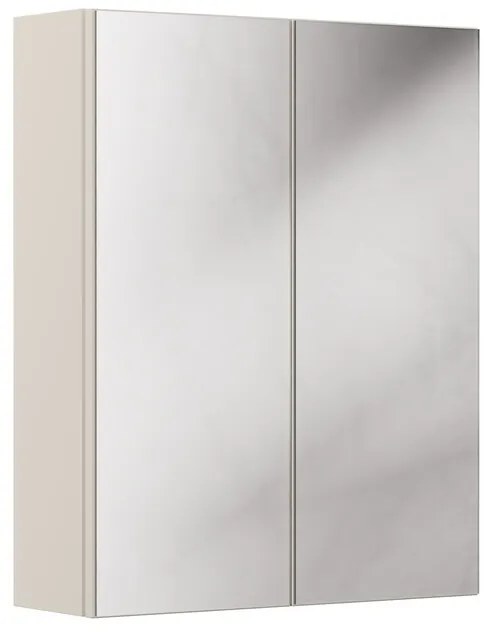 Horná kúpeľňová skrinka Bella Cashmere so zrkadlom 2D 60 cm kašmír