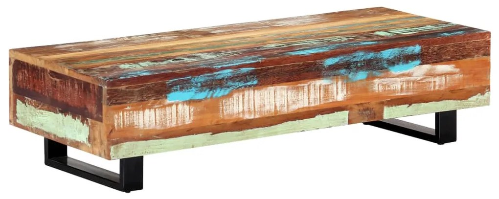 vidaXL Konferenčný stolík 120x50x30 cm masívne recyklované drevo a oceľ