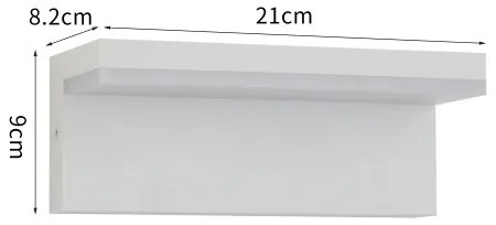Brilagi - LED vonkajšie nástenné svietidlo TESSI LED/10W/230V biele IP54