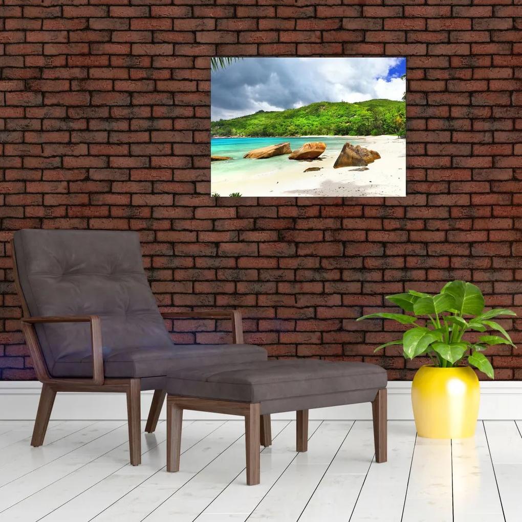 Sklenený obraz - Takamaka, Seychely (70x50 cm)