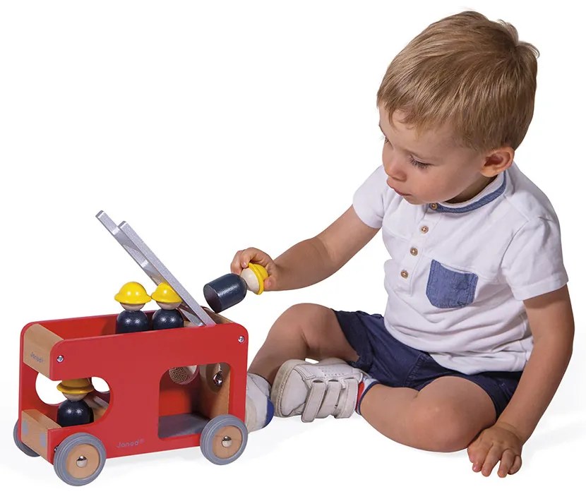 Drevené auto Bolid - Hasiči