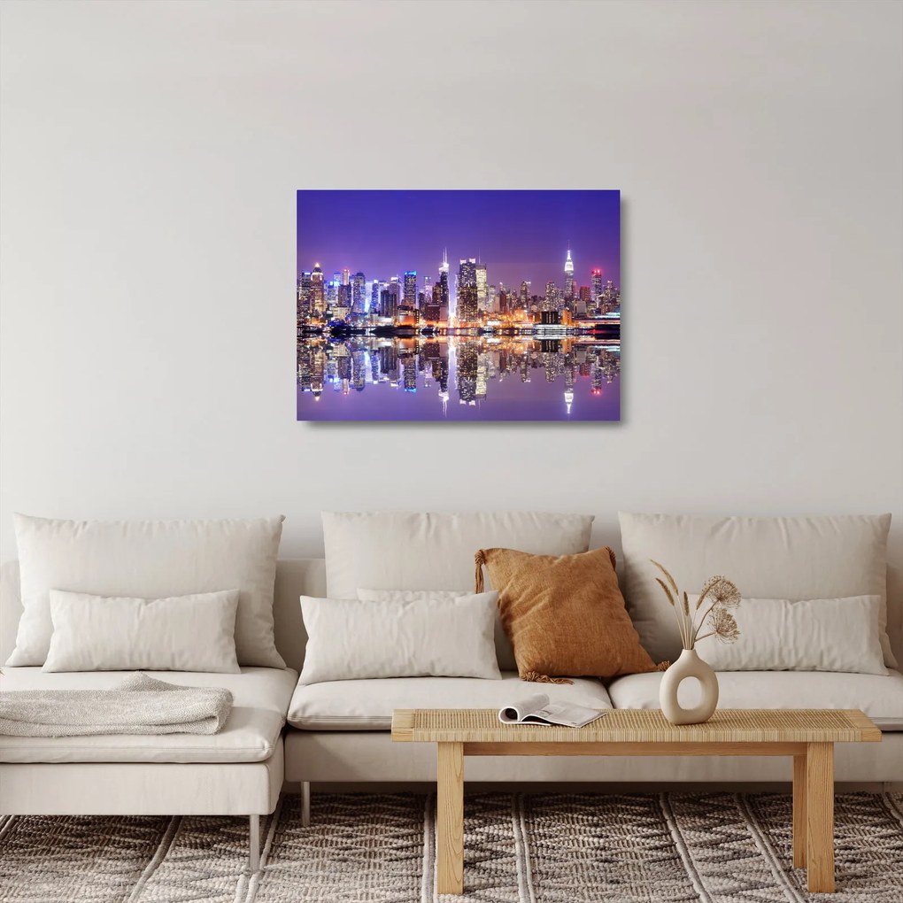 Sklenený obraz Manhattanu (70x50 cm)