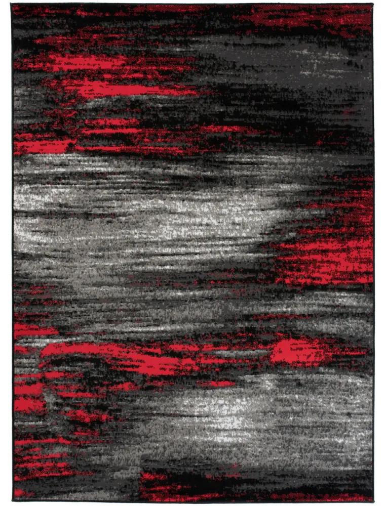 Kusový koberec PP Prince čierno červený, Velikosti 220x300cm