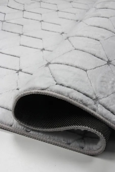 Koberec Rabbit 3D Carving GREY / WHITE 2