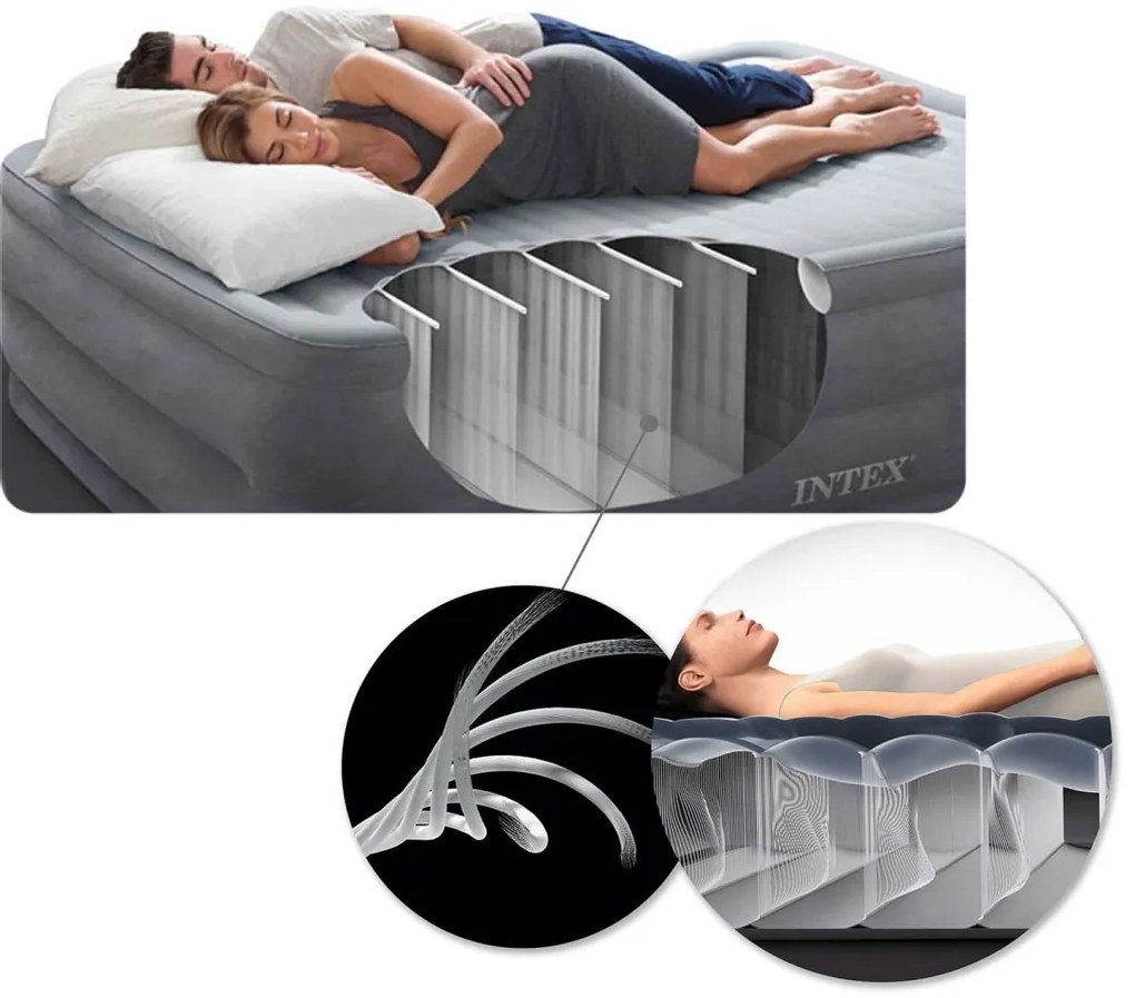 Intex Matrac pre manželskú posteľ s automatickou pumpou - 191x137 cm INTEX 67768