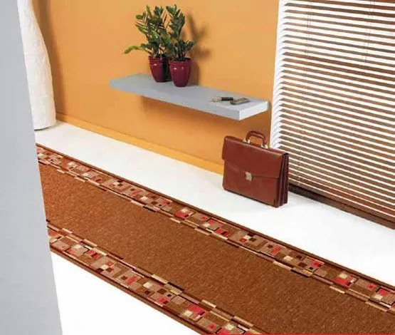 Associated Weavers, Protišmykový behúň na mieru Bombay 33, šíre 67 cm, hnedá, chodba / predsieň