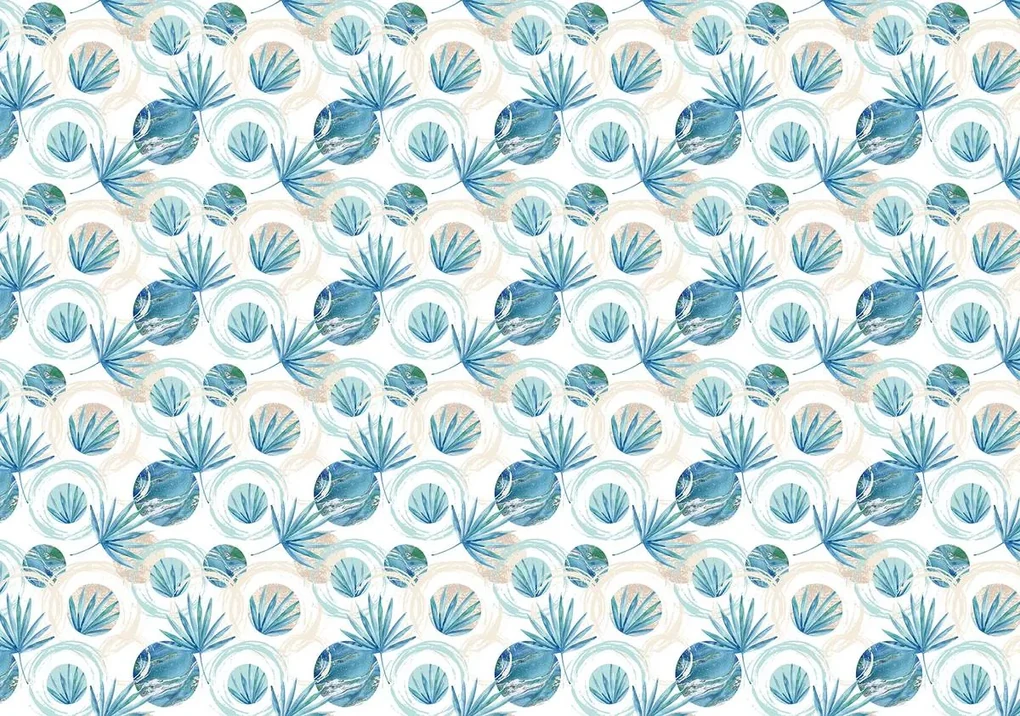 Fototapeta - Modré listy (152,5x104 cm)