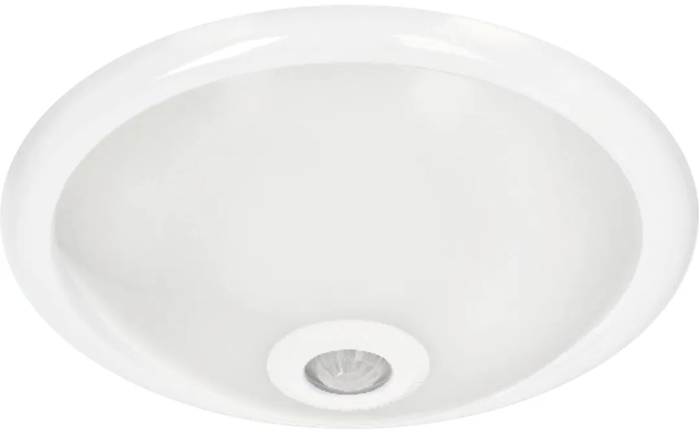 Stropné svietidlo Mario, 1x biele PVC tienidlo, w, pohybový senzor