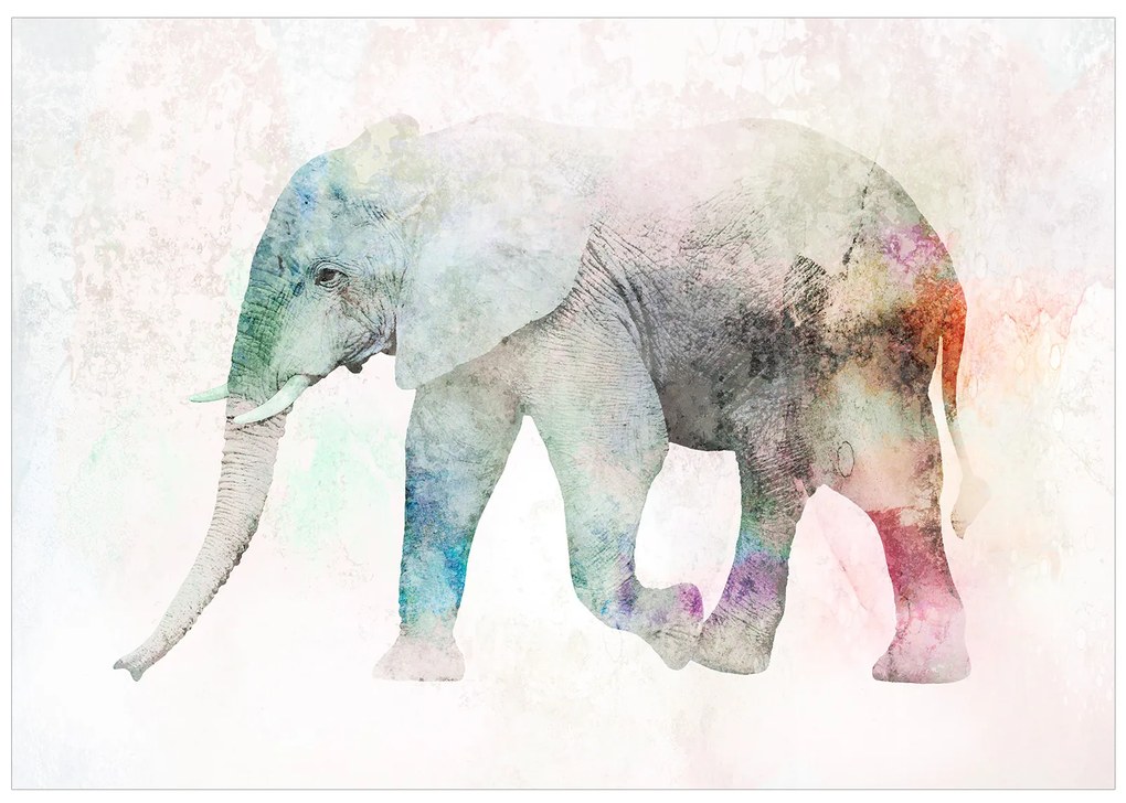 Artgeist Fototapeta - Painted Elephant Veľkosť: 150x105, Verzia: Standard