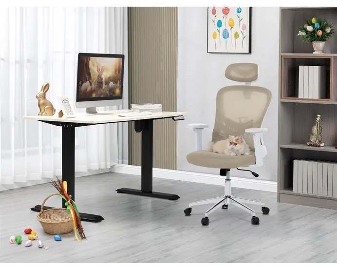 Autronic BONTEC Kancelárska stolička, hojdací mechanizmus, béžová sieťovina, KA-K2031 BGE Farba: Ružová