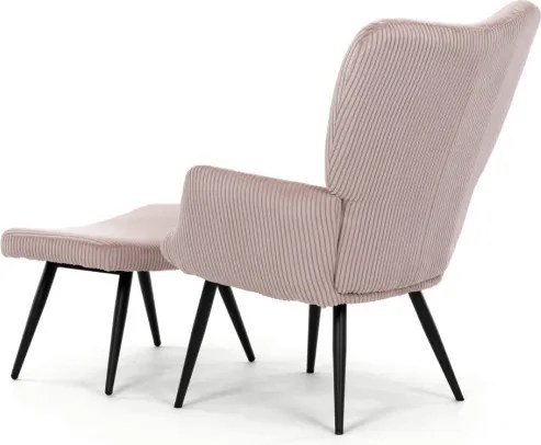 Kreslo ružové s podnožkou AK-L7285 PINK6