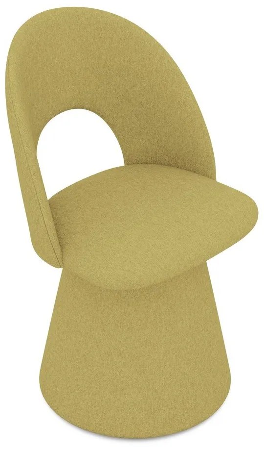 Žlté čalúnené jedálenské kreslo Kalo – Makamii