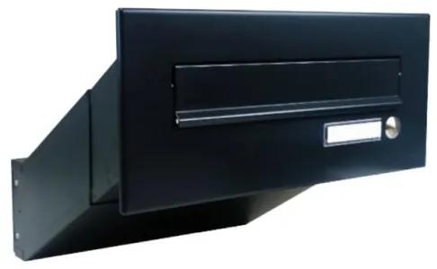 DOLS D-041-Z RAL - poštová schránka na zamurovanie, s menovkou a zvonkovým tlačidlom / Barva schránky:Černá RAL 9005