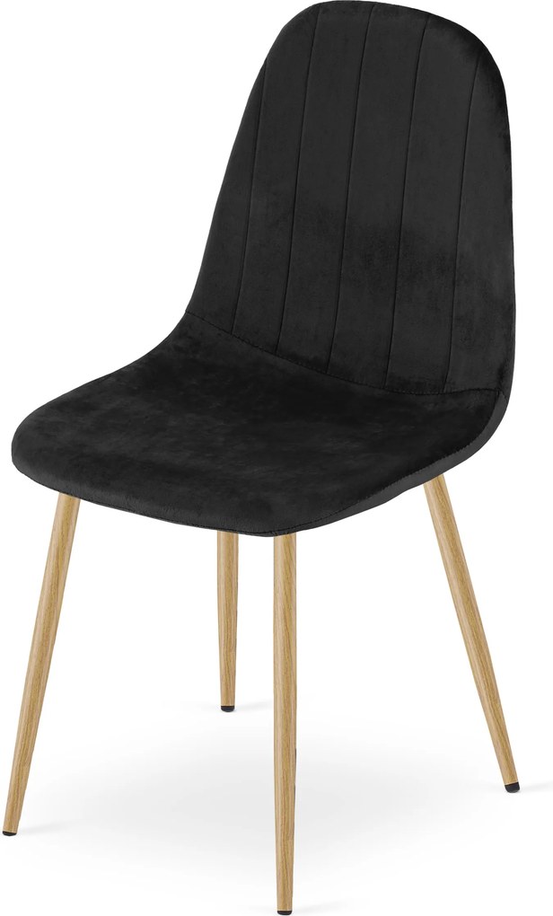 Jedálenská stolička PADVA VELVET, čierna