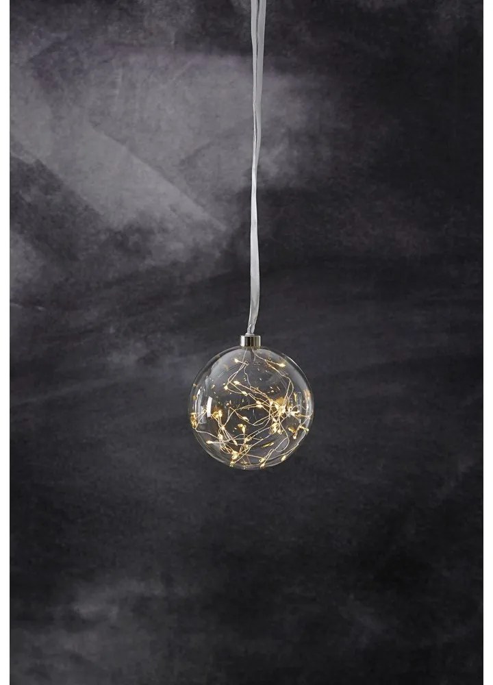 Biela vianočná svetelná dekorácia ø 15 cm Glow – Star Trading