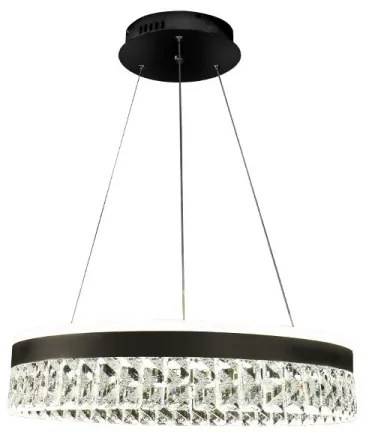 LED Stmievateľný luster na lanku LED/90W/230V 3000-6500K čierna + diaľkové ovládanie