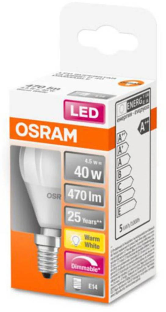 OSRAM LED žiarovka E14 4,5W 827 Superstar matná