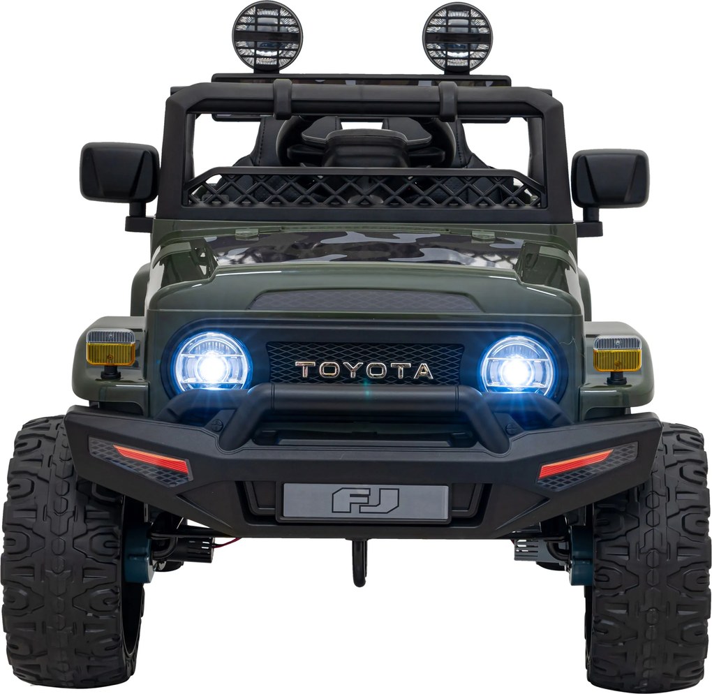 Ramiz Toyota FJ Cruiser pre deti Moro + diaľkové ovládanie + pohon 4x4 + LED audio + EVA + pomalý štart
