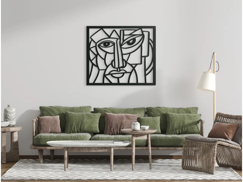 drevko Abstraktný obraz na stenu Starý pán Rozmer obrazu: 32 x 37 cm, Farba dekorácie: Čierna