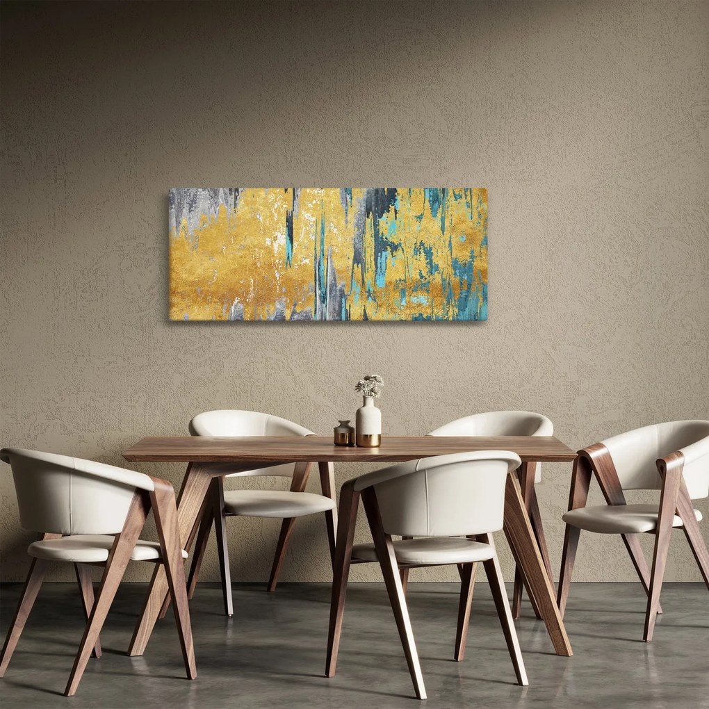 Obraz - Zlatý design (120x50 cm)