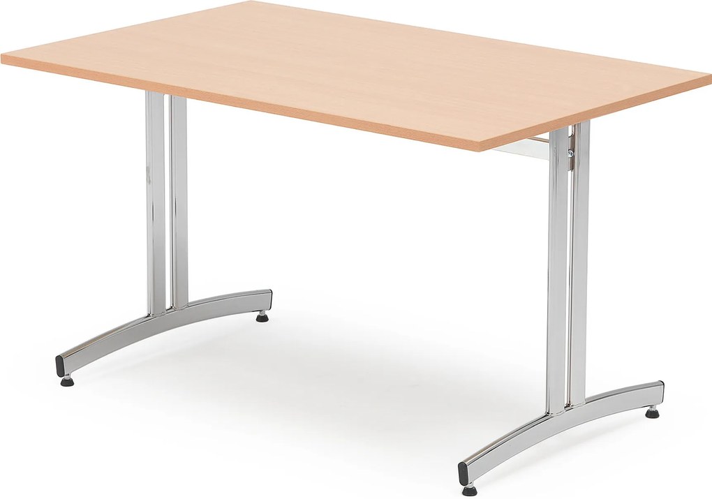 Jedálenský stôl Sanna, 1200x700 mm, buk / chróm