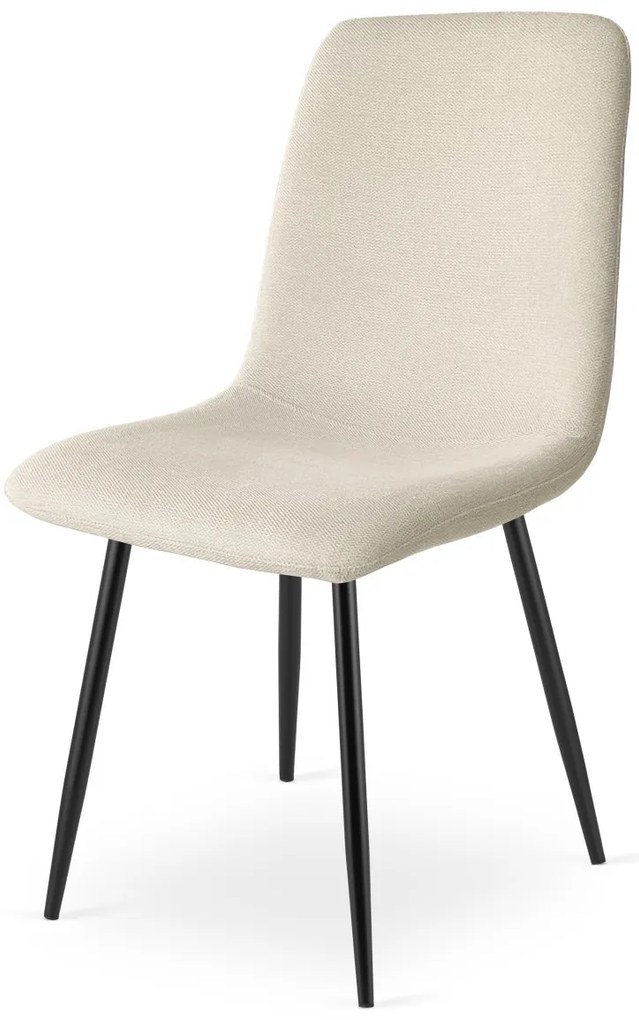 Jedálenský set 1 + 4, stôl CITY 110x75 cm dub artisan + krémová jedálenská stolička RIFT s čiernymi nohami