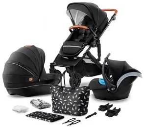 KINDERKRAFT Kočík kombinovaný Prime 3v1 Black