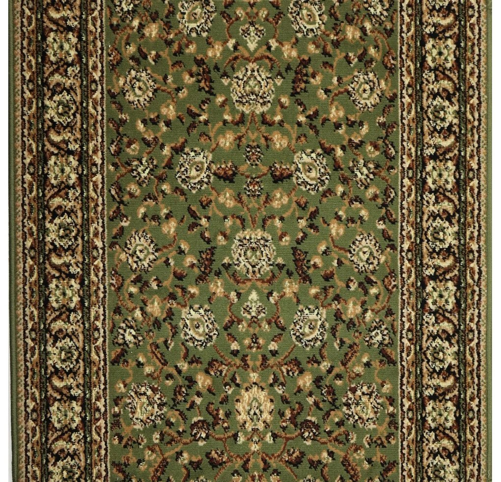 Weltom, Behúň na mieru Samira New 12003-023 green, šíre 120 cm, zelená, chodba / predsieň