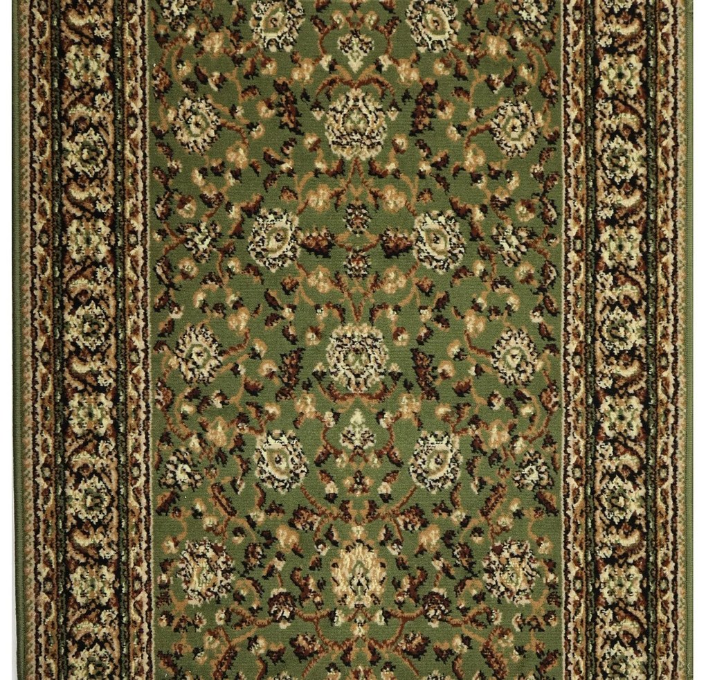 Weltom, Koberec behúň na mieru Samira New 12003-023 green, šíre 120 cm, zelená, chodba / predsieň
