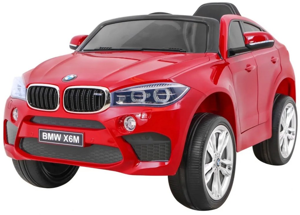 RAMIZ ELEKTRICKÉ AUTÍČKO BMW X6 - LAKOVANÉ - ČERVENÉ - MOTOR 2X45W - BATÉRIA - 2 x 6V/7Ah - 2023