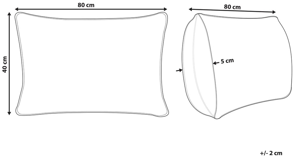 Vankúš z mikrovlákna s vysokým profilom 40 x 80 cm ERRIGAL Beliani