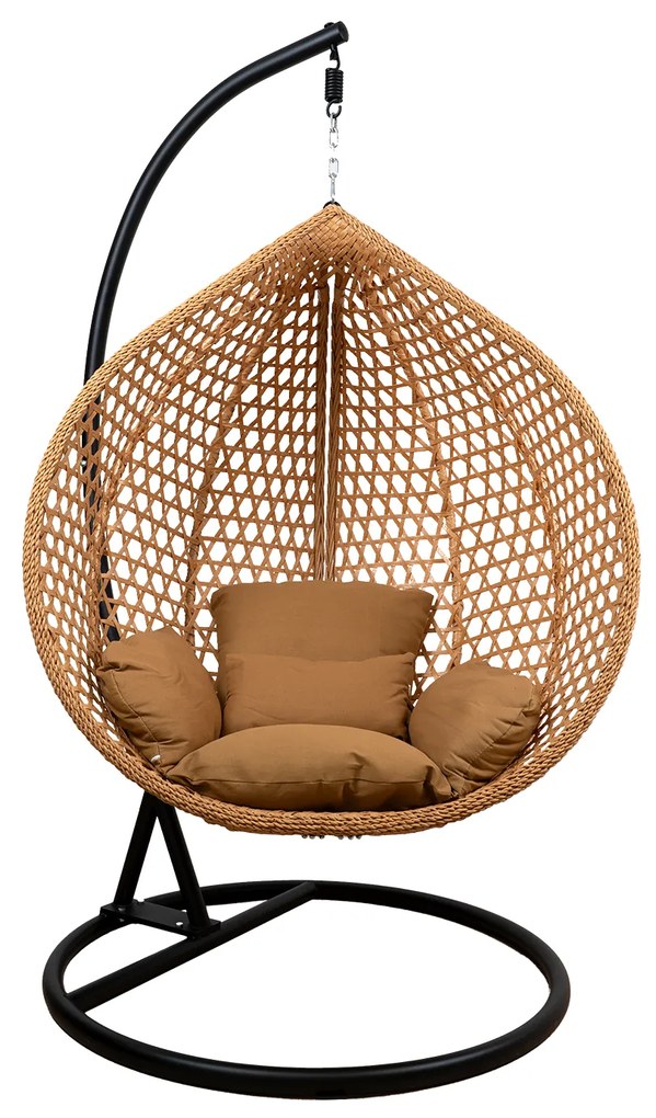 Skladacie závesné hojdacie kreslo Houseland Bliss XL béžové