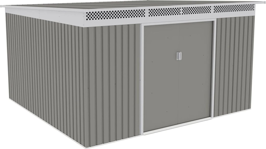 Záhradný domček G21 GRAH 1132 - 340 x 333 cm, metalický šedý