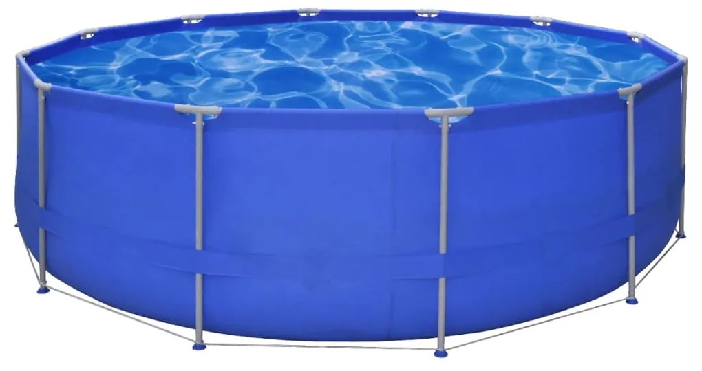 vidaXL Okrúhly nadzemný bazén 457 x 122 cm s oceľovým rámom