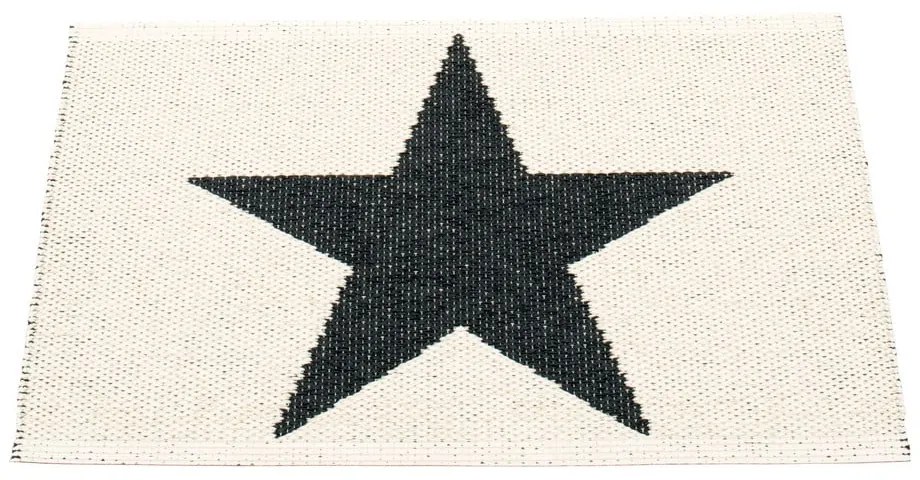 Čierno-biely vnútorný a vonkajší koberec 70x50 cm Viggo Black – Pappelina