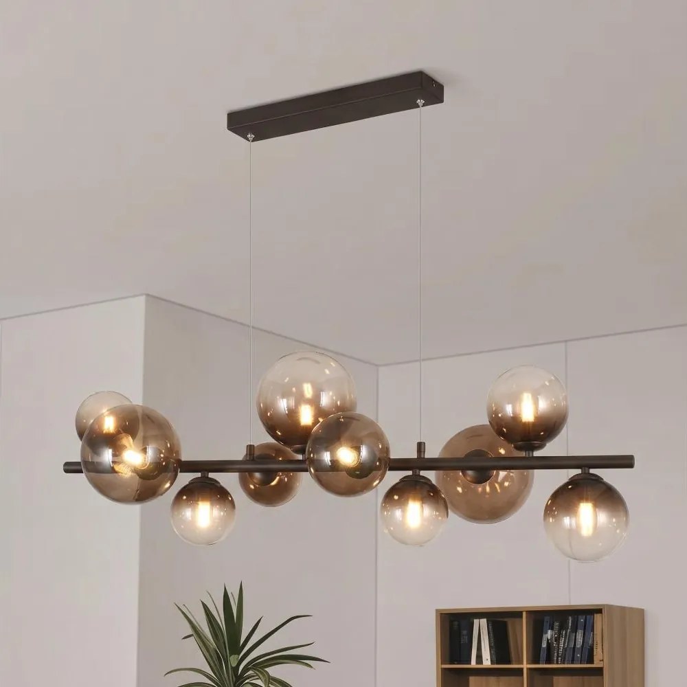 Brilagi - LED luster na lanku MILLA 10xG9/3W/230V hnedá/dymová hnedá