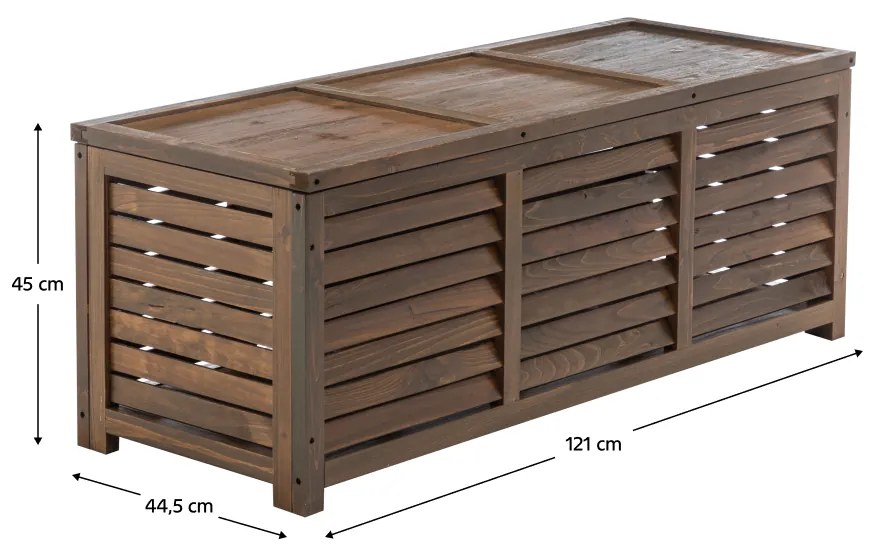 Záhradný úložný box, hnedý, LADAM