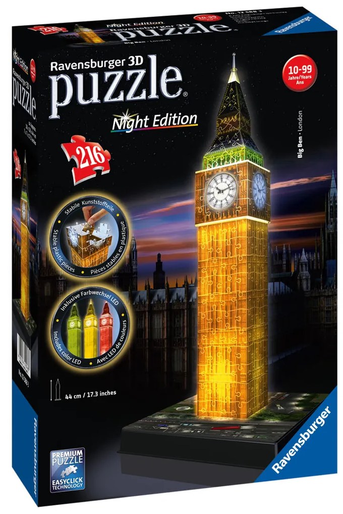 Ravensburger 3D LED puzzle stavba (Big Ben v noci)  (100356473)
