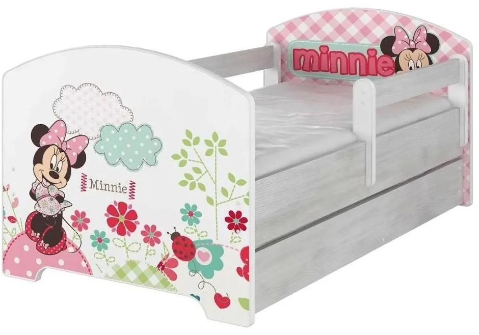 MAXMAX Detská posteľ Disney - MYŠKA MINNIE 140x70 cm 140x70 pre dievča ÁNO