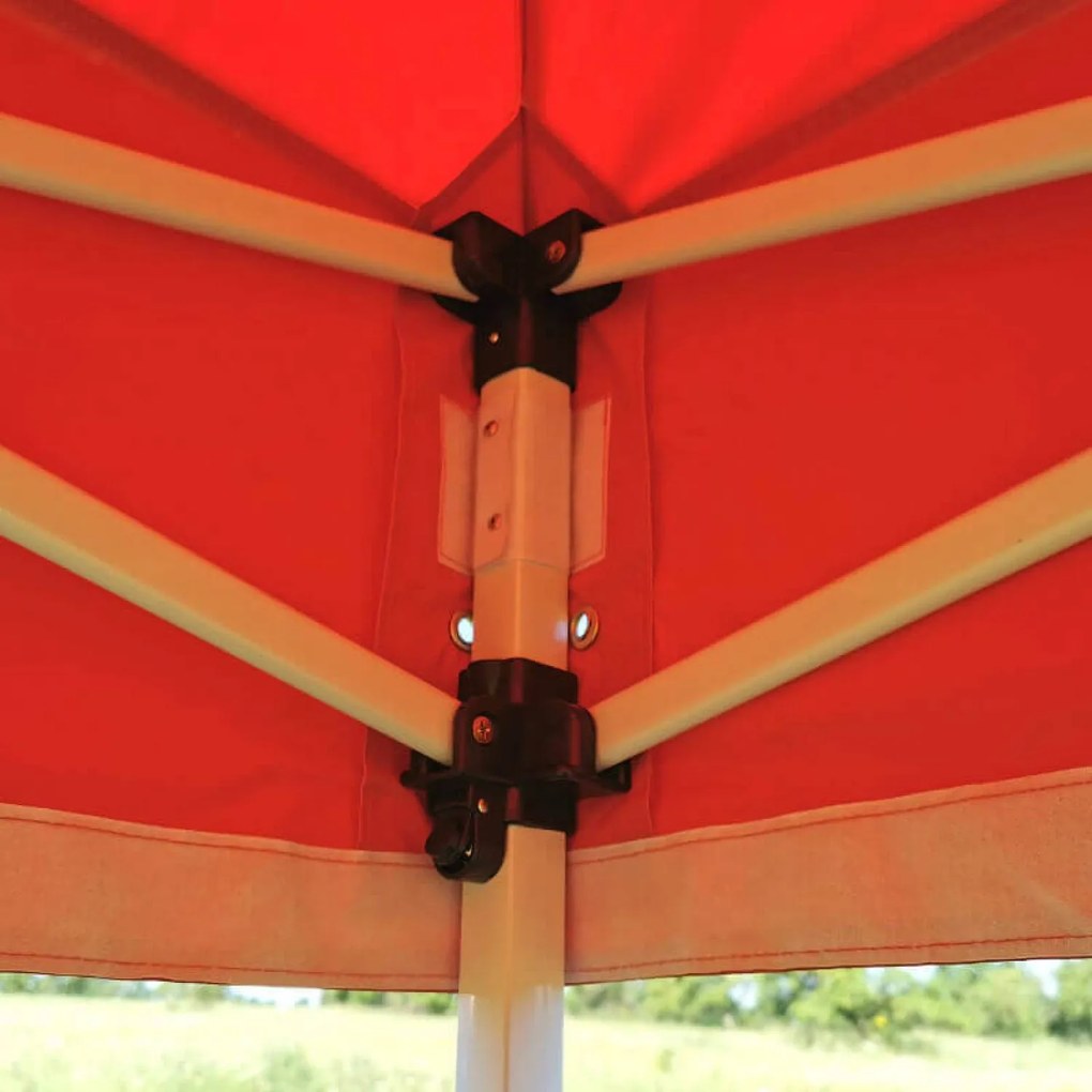 BRIMO Skladací nožnicový stan 3x3 m na Oslavy: Nepremokavá Ochrana a Bleskové Zloženie - s 3 stenami - Béžová 9