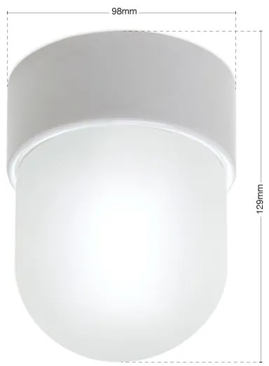 Orion - Stropné svietidlo OSTIA 1xE27/40W/230V pr. 9,8 cm biele