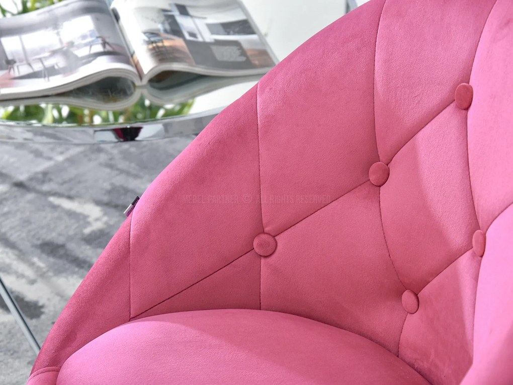 Kreslo Lush 3 (ružová + čierna). Vlastná spoľahlivá doprava až k Vám domov. 1110226