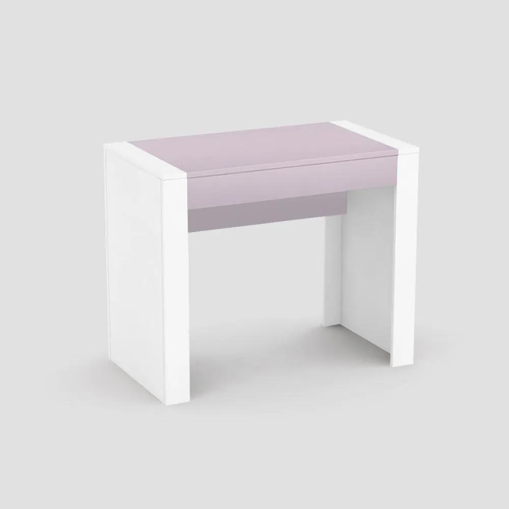 PC stôl, REA JAMIE-R, 1x zásuvka, dub vicenza