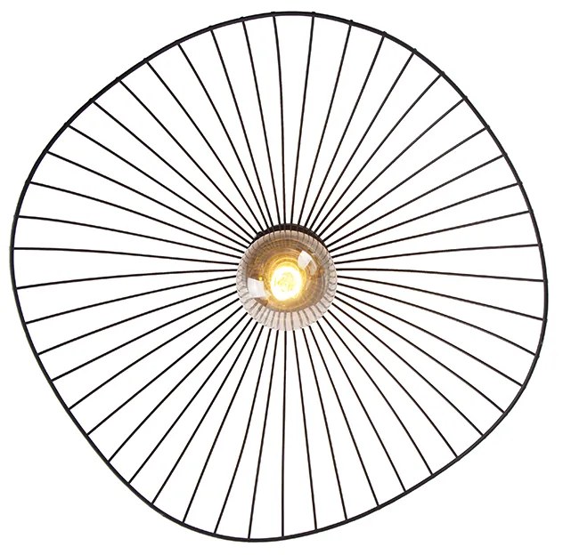 Dizajnové stropné svietidlo čierne 50 cm - Pua