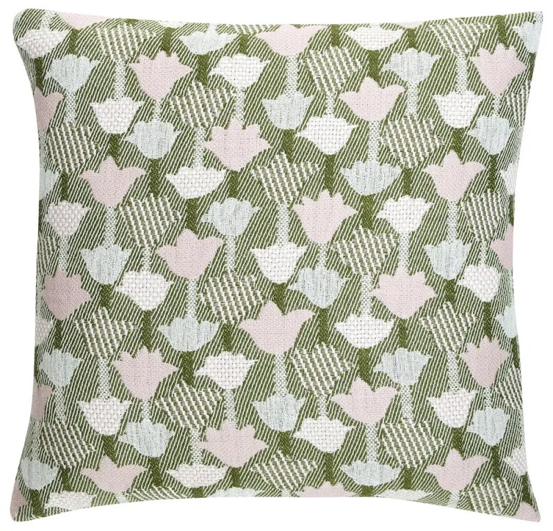 Obliečka na vankúš Tulppaani 45x45, ružovo-olivová